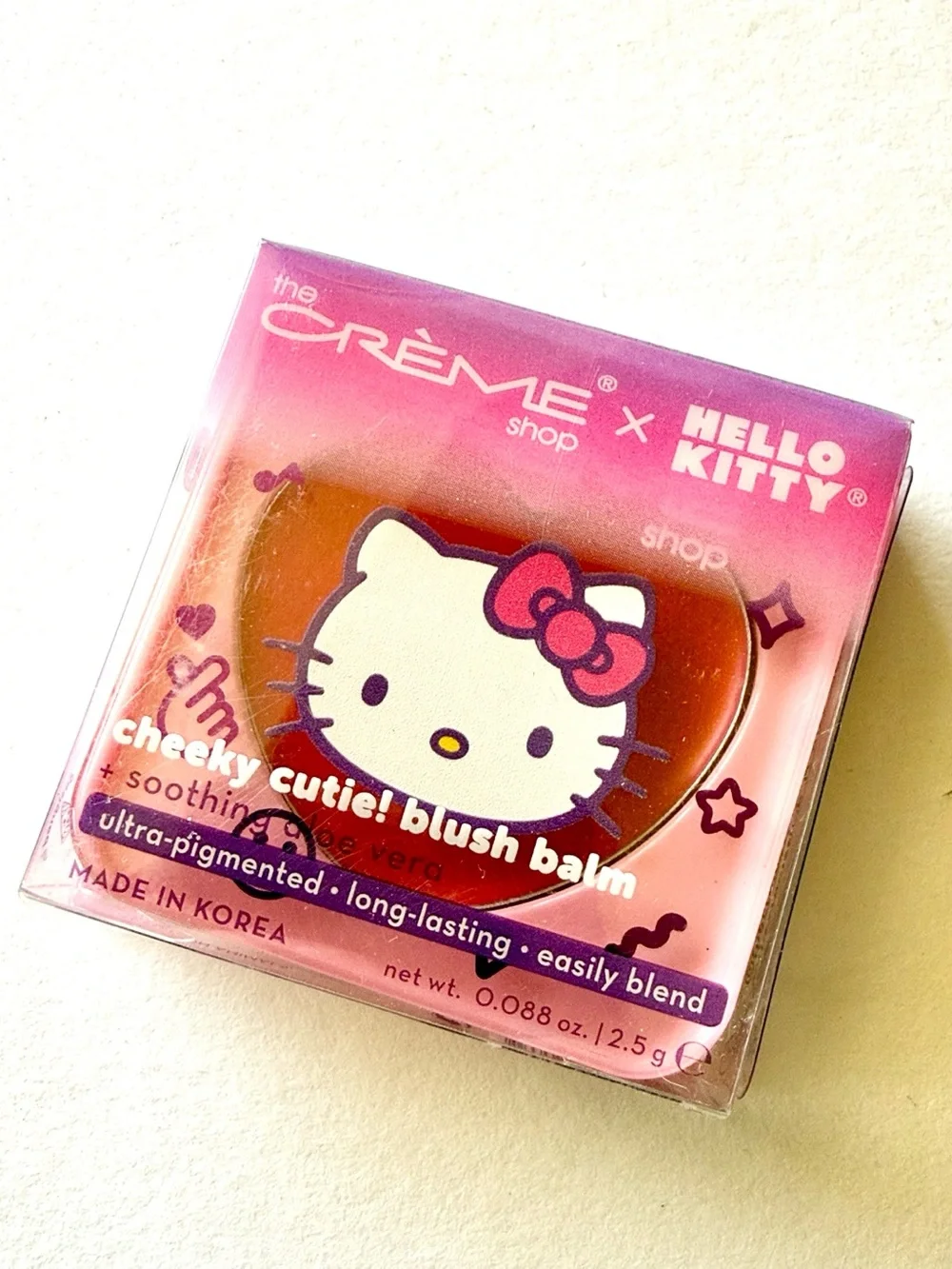 The Crème Shop x Hello Kitty Cheeky Cutie Blush Balm - Cheeky Pinky 2.5g NEW